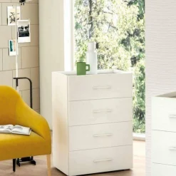 Cassettiera con maniglie bianca 60x87h cm - Solano