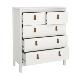 Cassettiera con maniglie bianca 82x98h cm - Nicholas