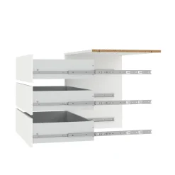 Cassettiere > Dmora Cassettiera con maniglie bianca 87x69h cm - Boulogne Bianco