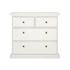 Cassettiere > Dmora Cassettiera con maniglie bianca 96x86h cm - Arika Bianco