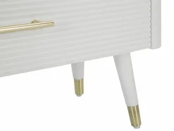 Cassettiera con maniglie bianca e marrone 78x80h cm - Phaidone