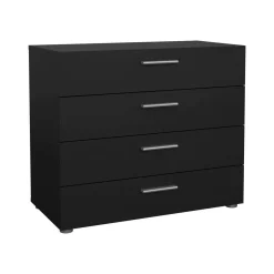 Cassettiere > Dmora Cassettiera con maniglie nera 80x68h cm - Arwen Nero