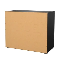 Cassettiere > Dmora Cassettiera con maniglie nera 80x68h cm - Arwen Nero