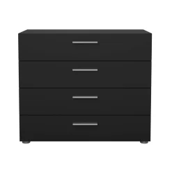 Cassettiere > Dmora Cassettiera con maniglie nera 80x68h cm - Arwen Nero