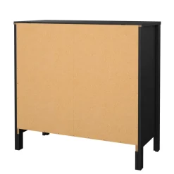 Cassettiere > Dmora Cassettiera con maniglie nera 82x98h cm - Nicholas Nero