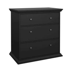 Cassettiere > Dmora Cassettiera con maniglie nera 98x76h cm - Theodule Nero