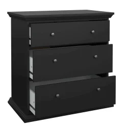 Cassettiera con maniglie nera 86x88h cm - Domeng