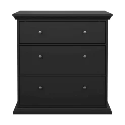 Cassettiera con maniglie nera 86x88h cm - Domeng