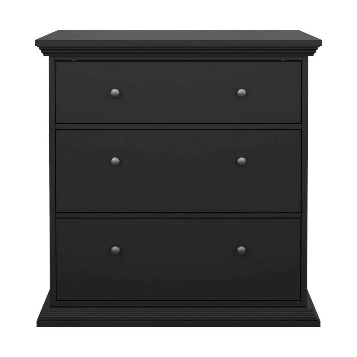 Cassettiera con maniglie nera 86x88h cm - Domeng