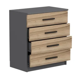 Cassettiere > Dmora Cassettiera con maniglie noce 70x42h cm - Kalmaegi Marrone Noce