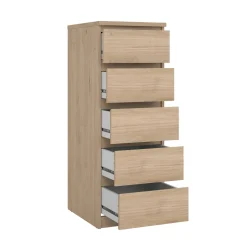 Cassettiere > Dmora Cassettiera con maniglie rovere 50x111h cm - Achaldi Marrone Rovere