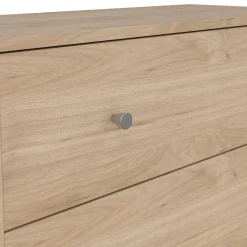 Cassettiere > Dmora Cassettiera con maniglie rovere 80x68h cm - Arwen Marrone Rovere