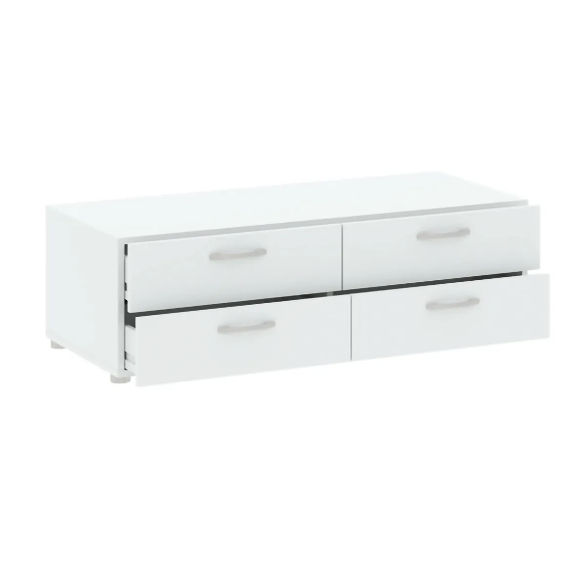 Cassettiere > Dmora Cassettiera economica bianca 110x35h cm - Gignod Bianco