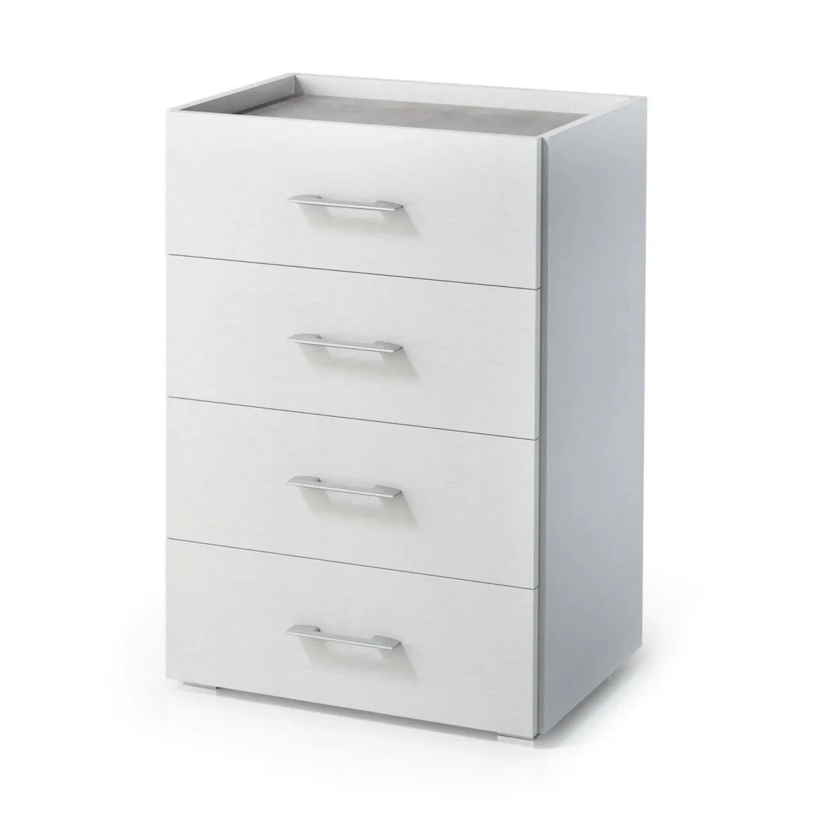 Cassettiera in legno bianca e cemento 50x87h cm - Avim