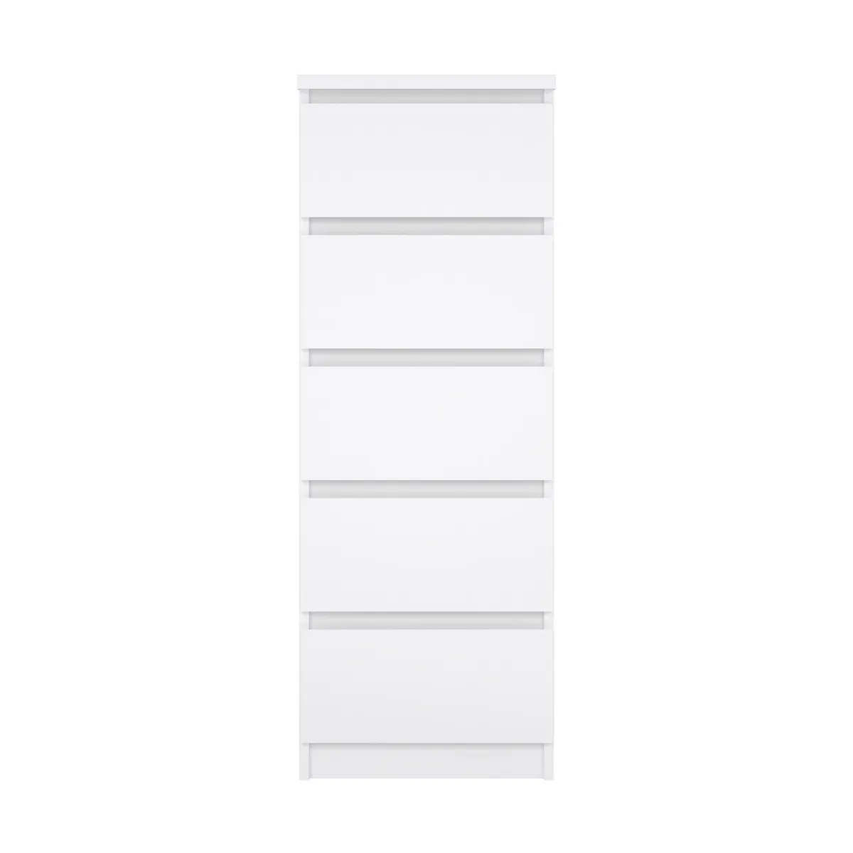 Cassettiere > Dmora Cassettiera in legno bianca lucida 40x50x111h cm - Achaldi Bianco Lucido