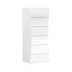 Cassettiere > Dmora Cassettiera in legno bianca lucida 50x70h cm - Accudino Bianco Lucido