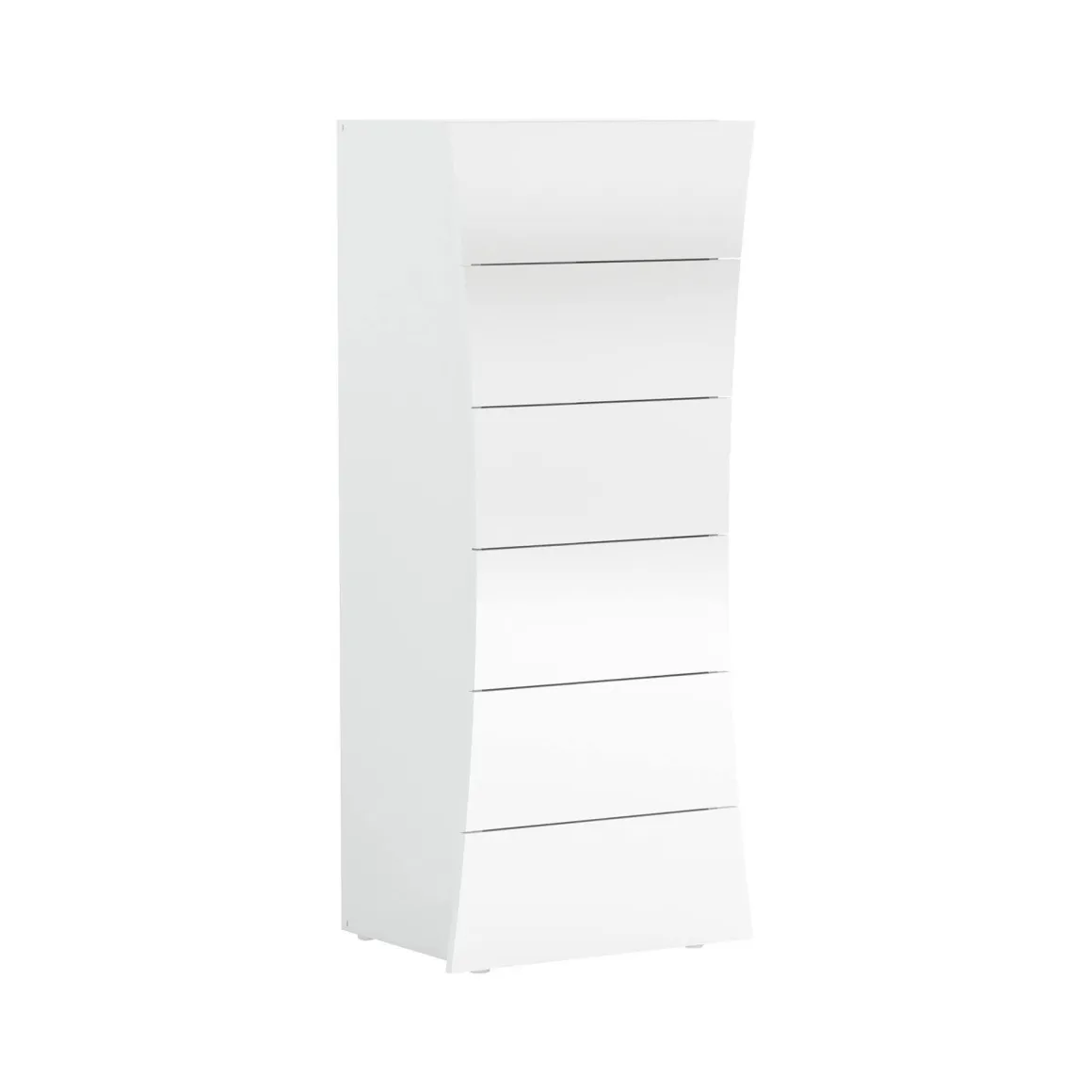 Cassettiera in legno bianca lucida 50x121h cm - Arignano