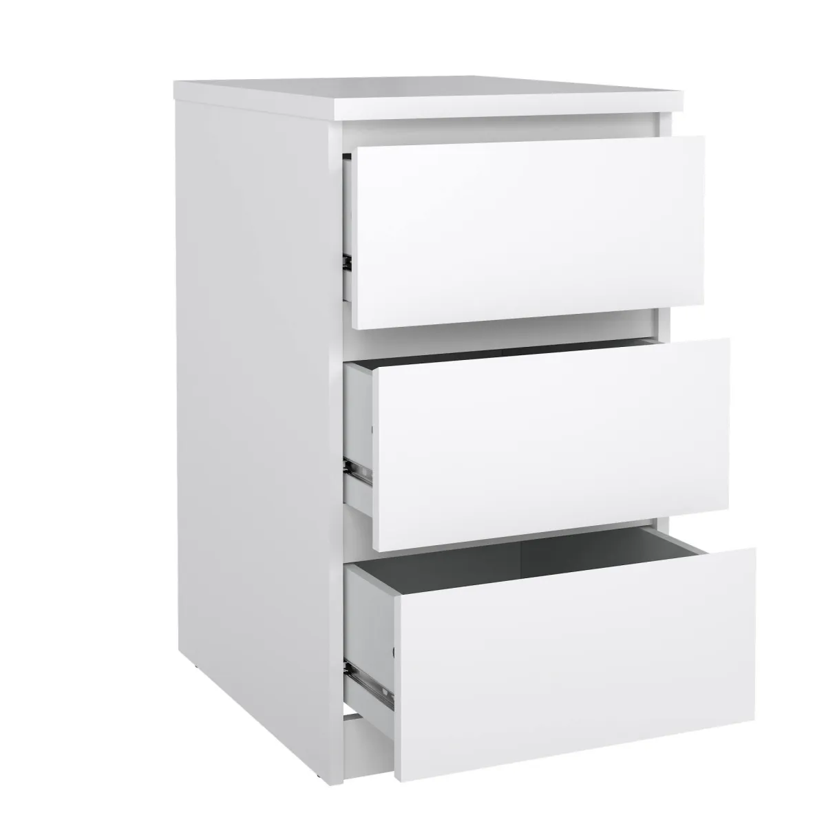 Cassettiere > Dmora Cassettiera in legno bianca lucida 50x70h cm - Accudino Bianco Lucido