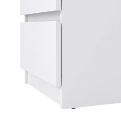 Cassettiere > Dmora Cassettiera in legno bianca lucida 50x70h cm - Accudino Bianco Lucido
