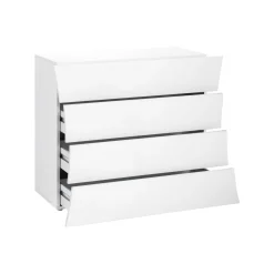 Cassettiera in legno bianca lucida 98x81h cm - Annapaola