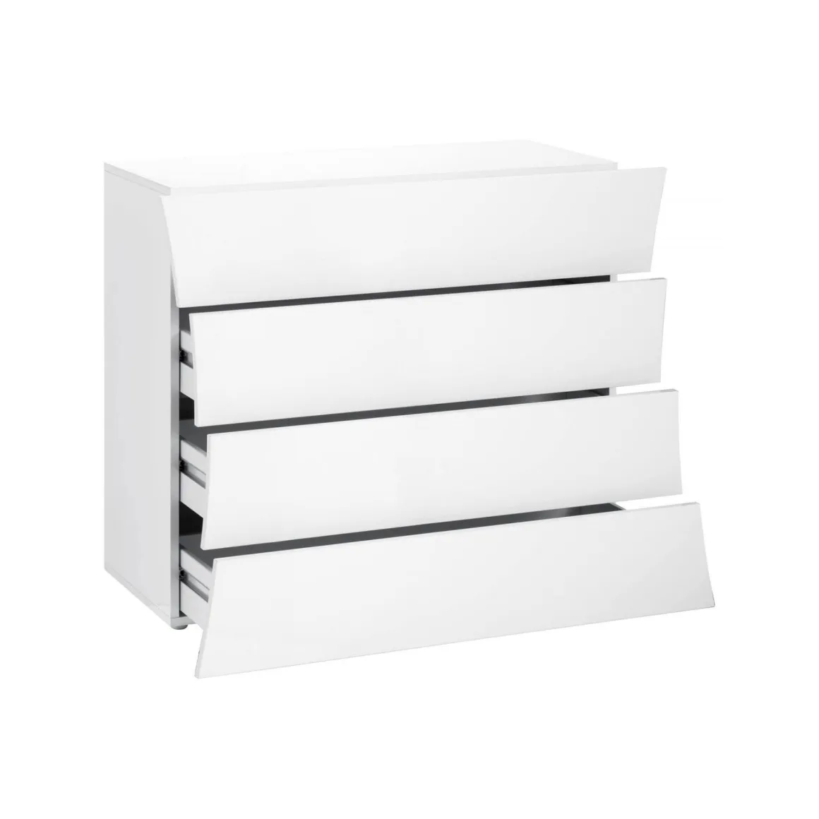 Cassettiera in legno bianca lucida 98x81h cm - Annapaola