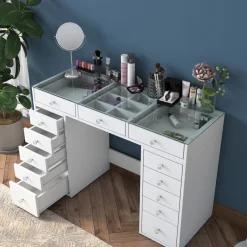 Cassettiere > Dmora Cassettiera in legno bianca 120x79h cm - Boldone Bianco