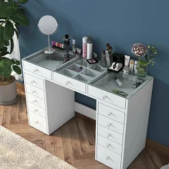 Cassettiere > Dmora Cassettiera in legno bianca 120x79h cm - Boldone Bianco
