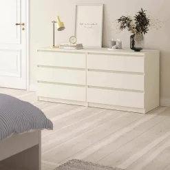 Cassettiere > Dmora Cassettiera in legno bianca 49x68h cm - Ariosto Bianco