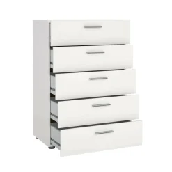 Cassettiera in legno bianca 70x102h cm - Haru