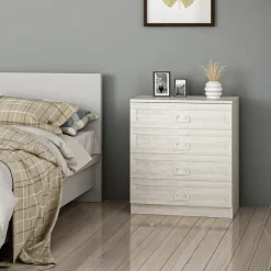 Cassettiera in legno bianca 72x42h cm - Vische