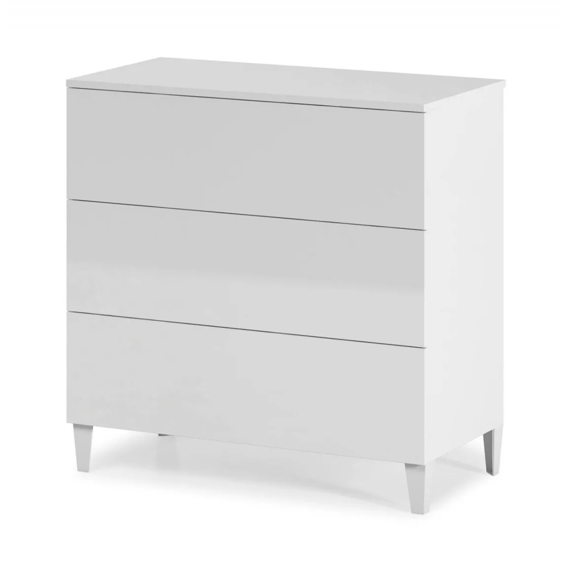 Cassettiere > Dmora Cassettiera in legno bianca 82x79h cm - Sagar Bianco