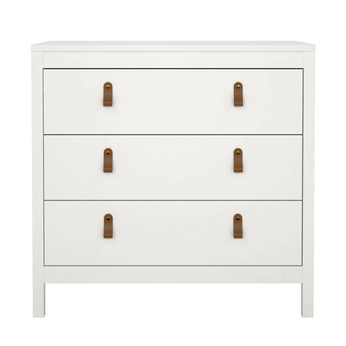 Cassettiere > Dmora Cassettiera in legno bianca 82x79h cm - Sagar Bianco