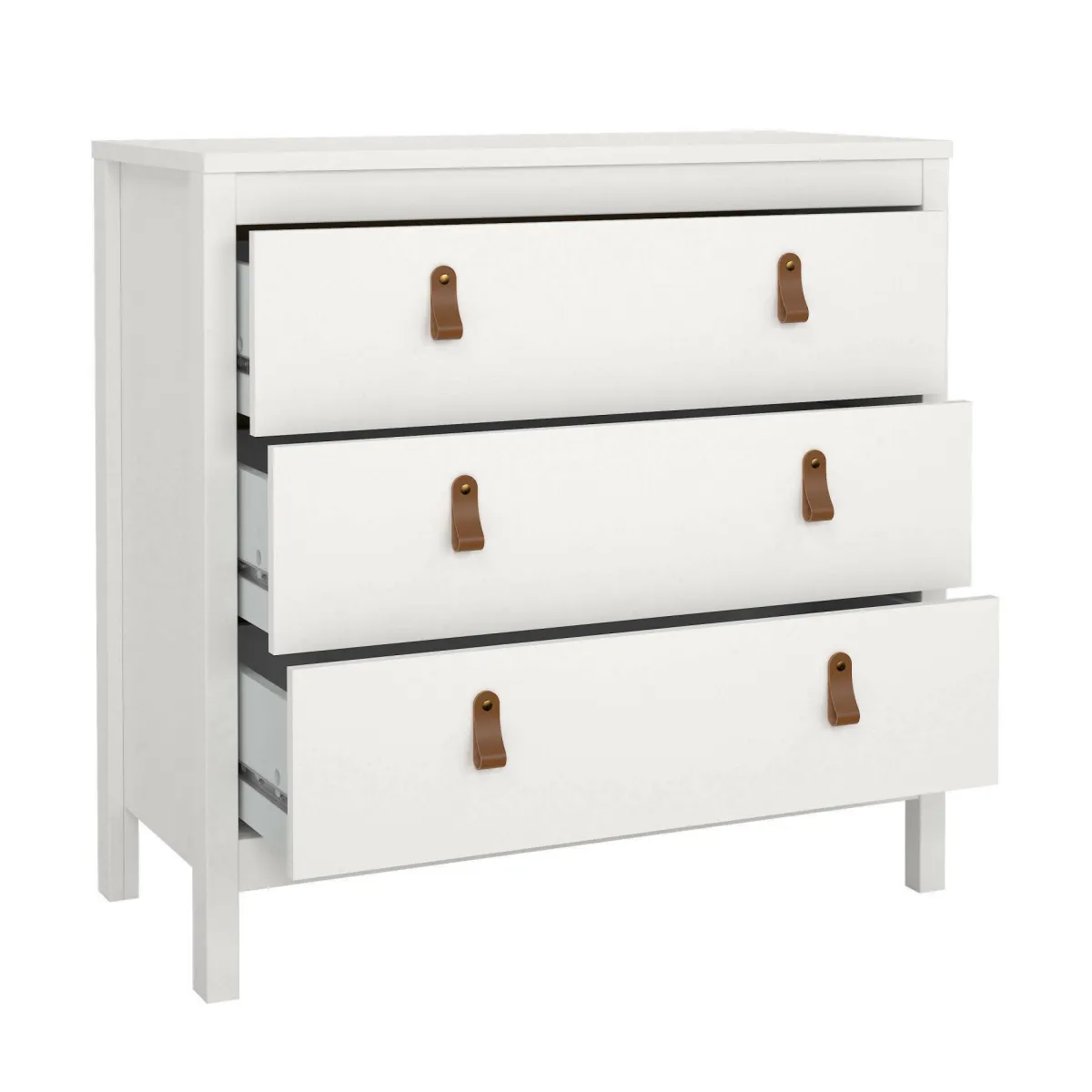 Cassettiere > Dmora Cassettiera in legno bianca 82x79h cm - Sagar Bianco