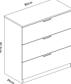 Cassettiere > Dmora Cassettiera in legno bianca 82x98h cm - Alulim Bianco