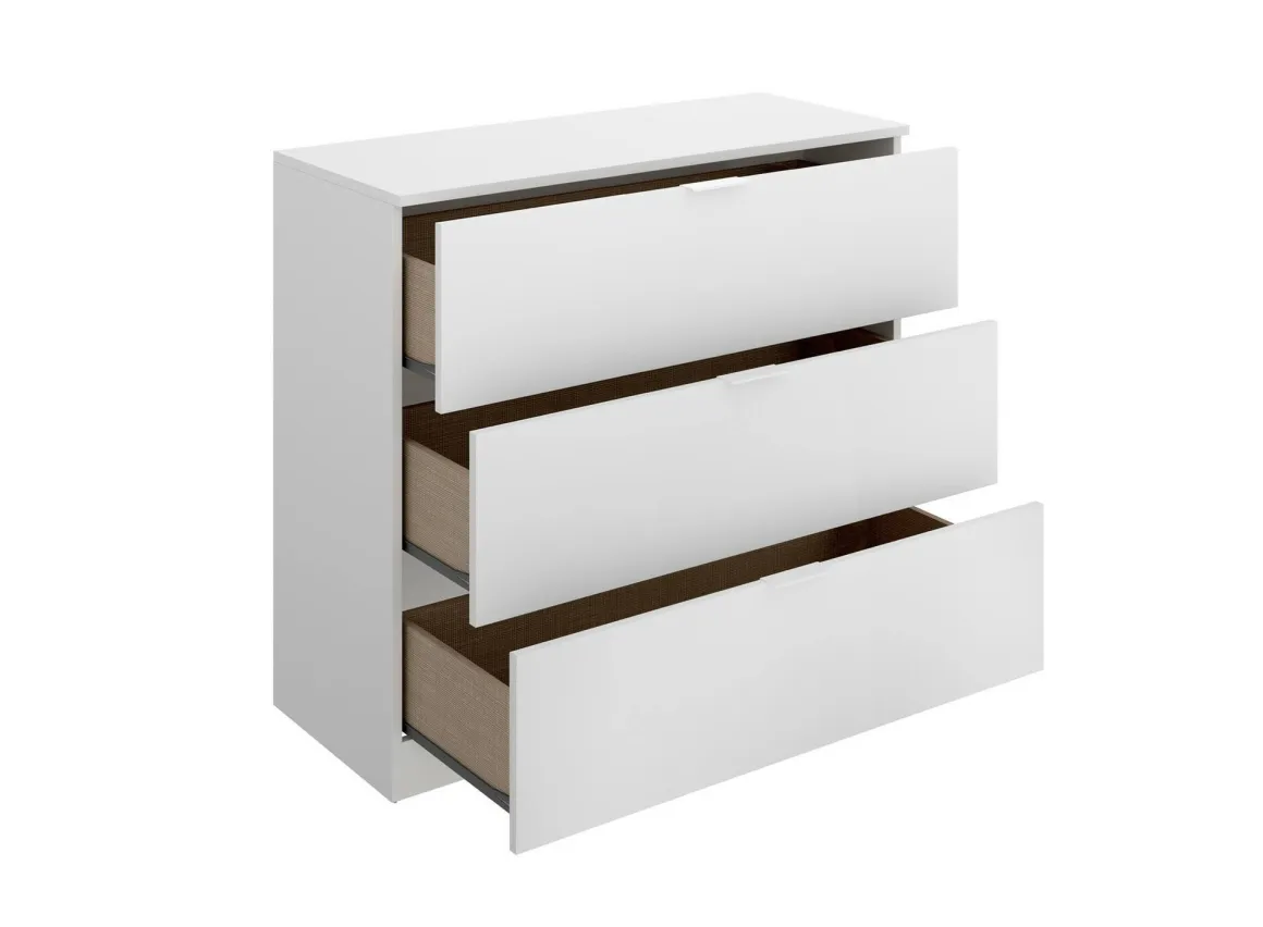 Cassettiere > Dmora Cassettiera in legno bianca 82x98h cm - Alulim Bianco