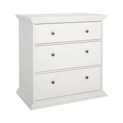 Cassettiere > Dmora Cassettiera in legno bianca 98x81h cm - Pelagie Bianco