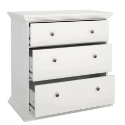 Cassettiere > Dmora Cassettiera in legno bianca 98x81h cm - Pelagie Bianco
