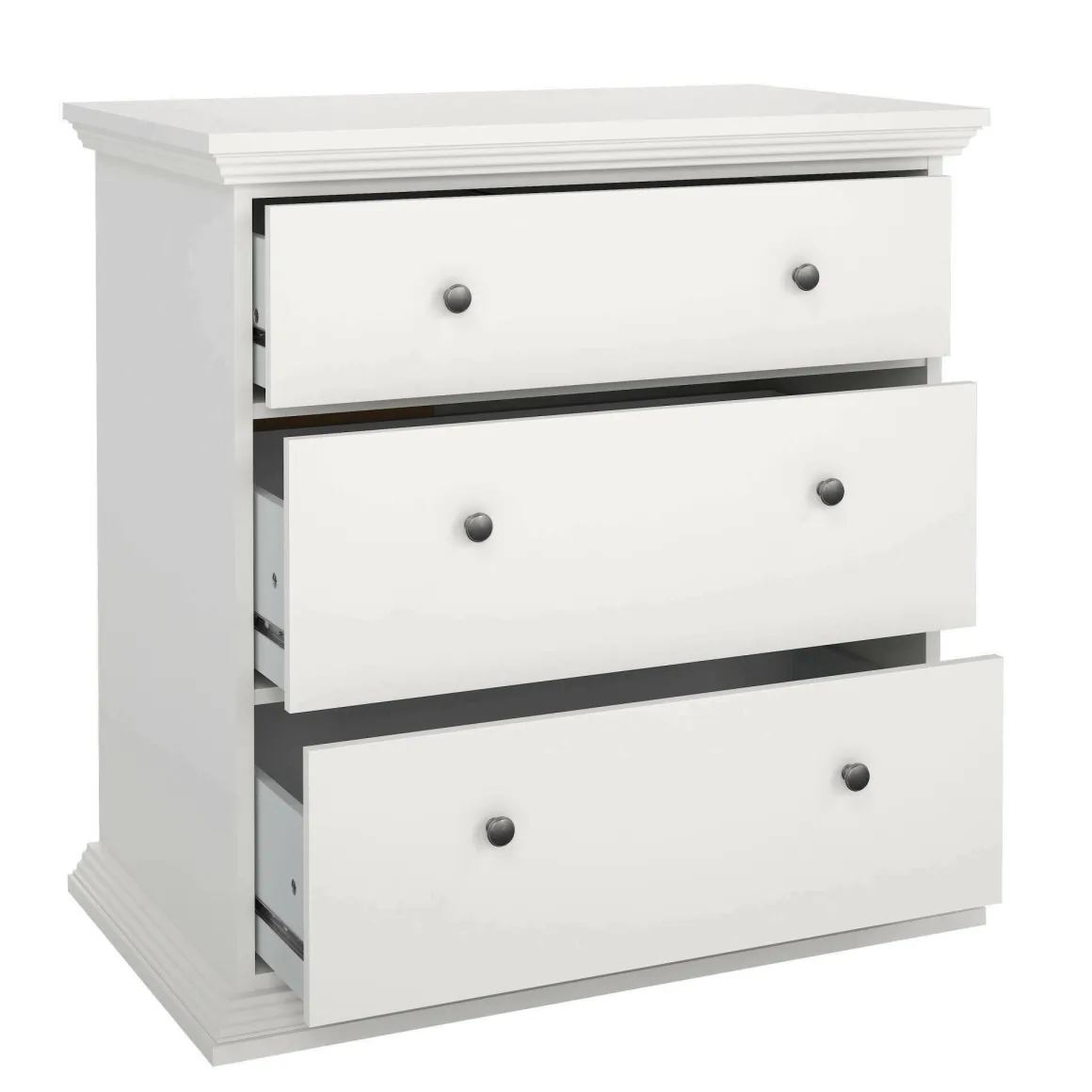 Cassettiere > Dmora Cassettiera in legno bianca 98x81h cm - Pelagie Bianco