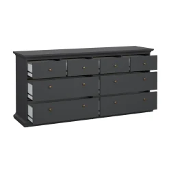 Cassettiere > Dmora Cassettiera in legno grigia 98x81h cm - Pelagie Grigio