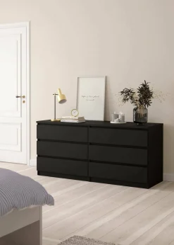 Cassettiere > Dmora Cassettiera in legno nera 70x102h cm - Alf Nero