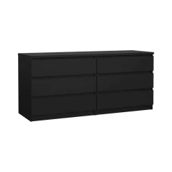 Cassettiere > Dmora Cassettiera in legno nera 70x102h cm - Alf Nero