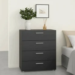 Cassettiera in legno nera 70x82h cm - Asam