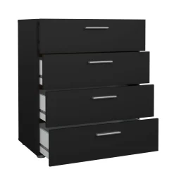 Cassettiera in legno nera 70x82h cm - Asam