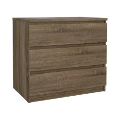 Cassettiere > Dmora Cassettiera in legno quercia 77x68h cm - Kajiki Marrone Quercia