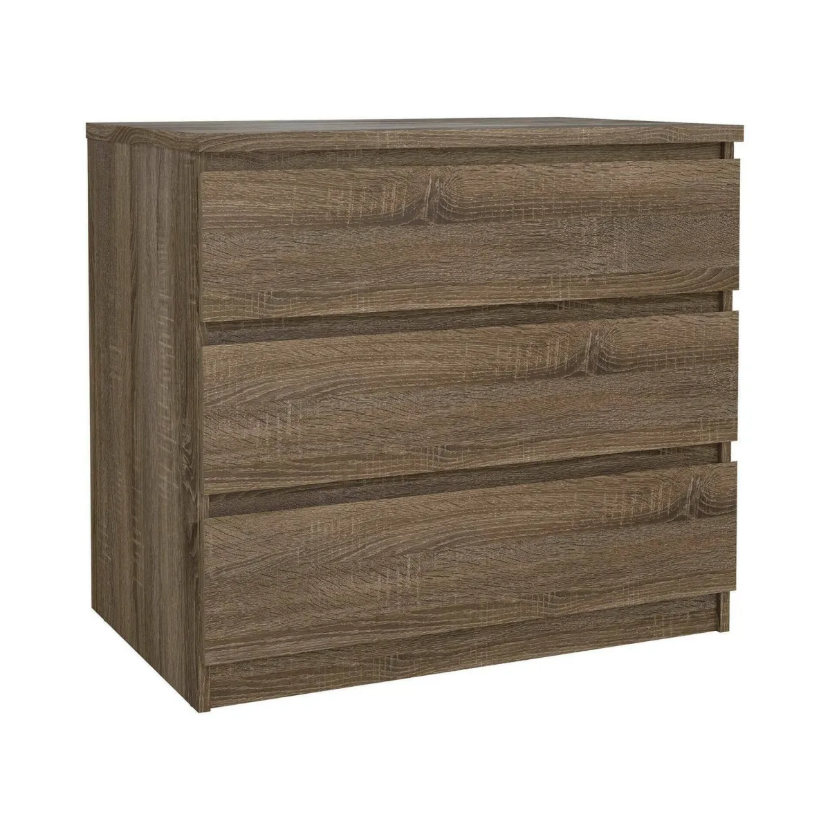 Cassettiere > Dmora Cassettiera in legno quercia 77x68h cm - Kajiki Marrone Quercia