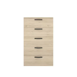 Salotto|Camera Da Letto > Dmora Cassettiera in legno rovere 70x117h cm - Abab Marrone Rovere