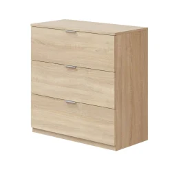 Cassettiere > Dmora Cassettiera in legno rovere 82x79h cm - Sagar Marrone Rovere