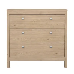 Cassettiere > Dmora Cassettiera in legno rovere 82x79h cm - Sagar Marrone Rovere