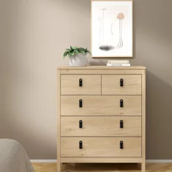 Cassettiera in legno rovere 82x98h cm - Nicholas