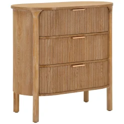 Cassettiere > Dmora Cassettiera Marrone Ciliegio oro 4 Cassetti Effetto Invecchiato 38x34x82h cm, Apertura Scorrevole - Falisa Oro, Marrone Ciliegio